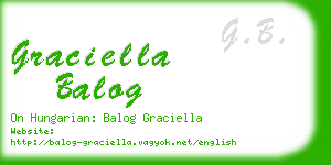 graciella balog business card